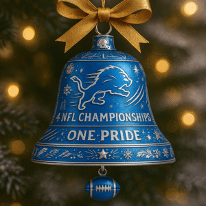 Detroit Lions 4x NFL Championship Holiday Ornament