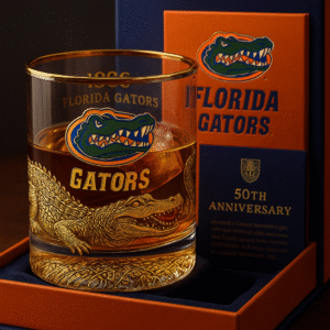 Florida Gators 50th Anniversary Whiskey Glass