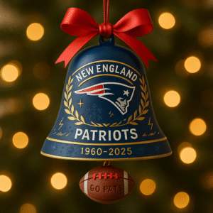 New England Patriots 1960-2025 Commemorative Christmas Bell Ornament
