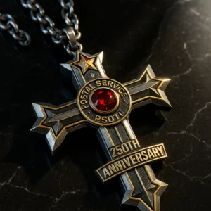 Postal 250th Anniversary Cross Necklace