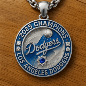 Los Angeles Dodgers 2025 Champions Commemorative Medal Necklace
