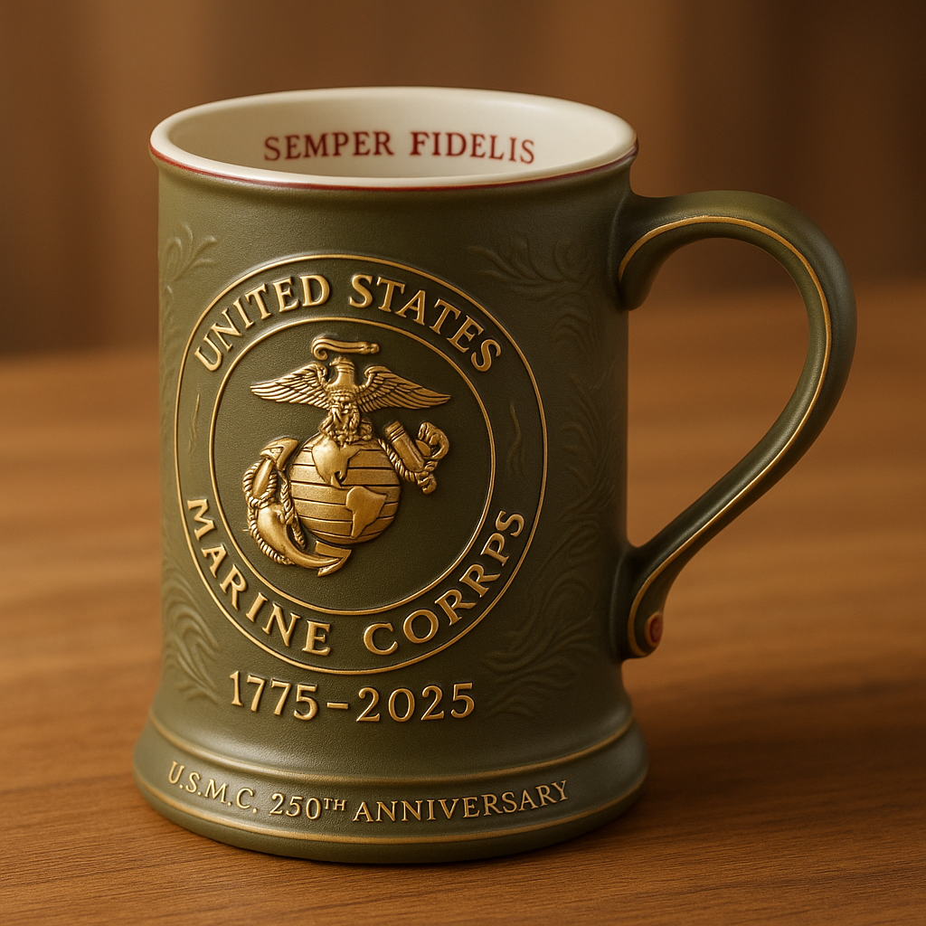 U.S. Marine Corps 250th Anniversary Commemorative Mug (1775–2025)