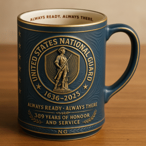 United States National Guard 389th Anniversary Commemorative Mug (1636–2025)