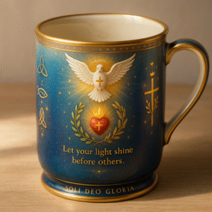 “Let Your Light Shine” Christian Ceramic Mug – Soli Deo Gloria Edition