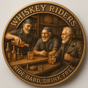 Whiskey Riders Commemorative Coin – “Ride Hard, Drink Free” Edition