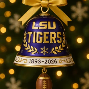 Kansas Jayhawks 160th Anniversary Bell Ornament