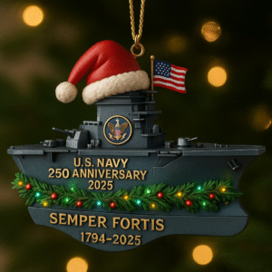 U.S. Navy 250th Anniversary Ornament · “Semper Fortis” Limited Edition (1794–2025)