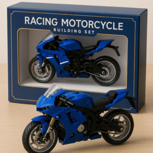 Racing Motorcycle Building Set – Red & Blue Editions
