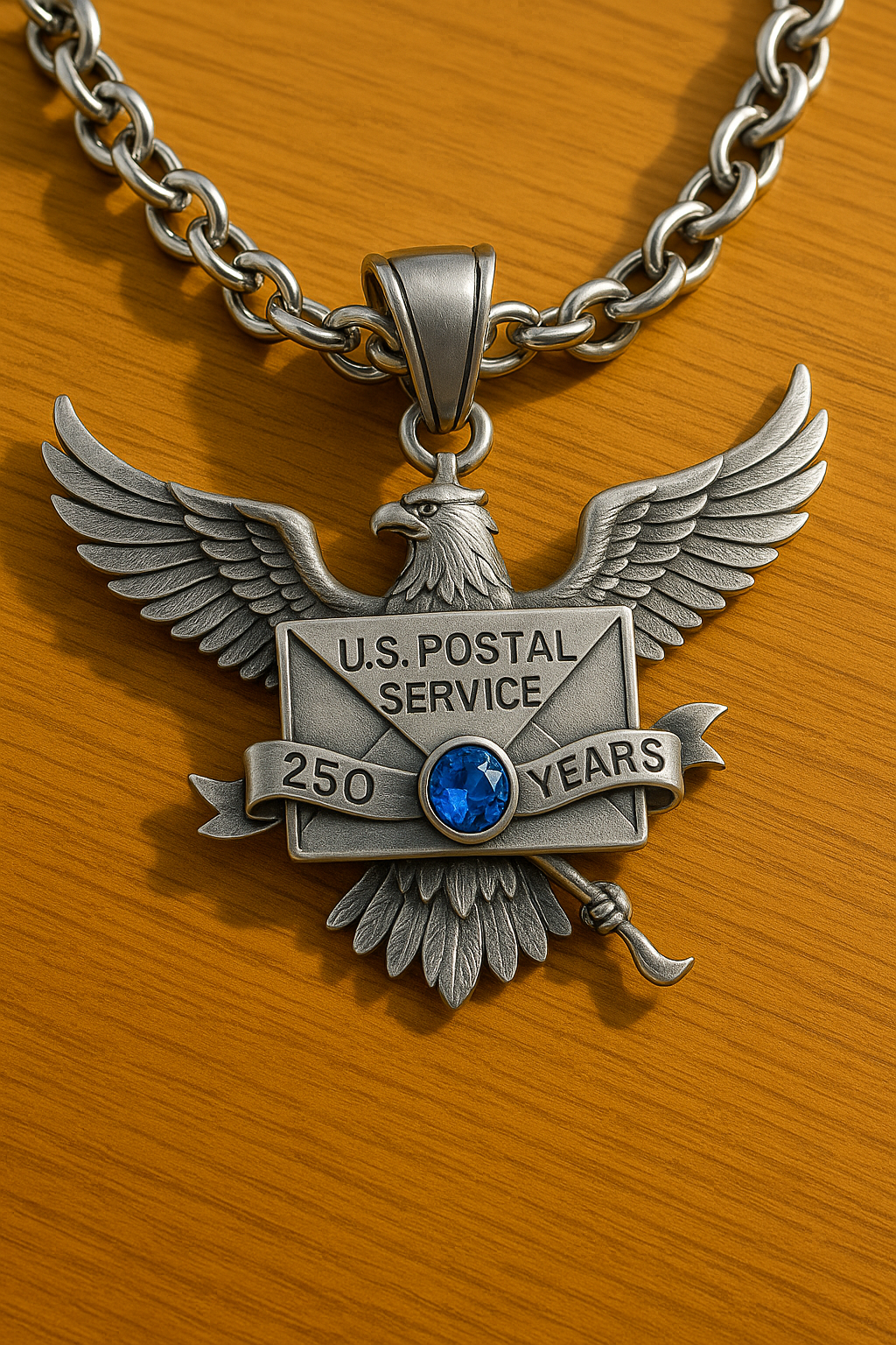 U.S. Postal Service 250th Anniversary Eagle Pendant Necklace (1775โ2025)