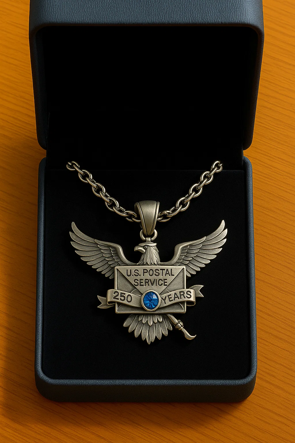 U.S. Postal Service 250th Anniversary Eagle Pendant Necklace (1775โ2025) - Image 2