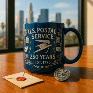 U.S. Postal Service 250th Anniversary Ceramic Mug (1775–2025)